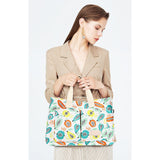 Geanta de Mana/Umar, Multifunctionala, Vivimall, Inchidere cu Capsa, Imprimeu Fructe, Material Textil, 33.5 x 25 x 14.5 cm, Multicolor - vivimall.ro