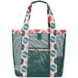 Geanta de Plaja, Vivimall, din Plasa Transparenta, Imprimeu Boom, 43 x 10 x 33 cm, Model pentru Umar, Lungime Inferioara 33 cm, Verde - vivimall.ro