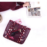 Geanta de Plaja, Vivimall, din Plasa Transparenta, Imprimeu Floral, 43 x 10 x 33 cm, Model pentru Umar, Lungime Inferioara 33 cm, Burgundy - vivimall.ro