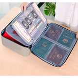 Geanta Vivimall pentru Depozitare Acte si Documente, Facturi, Carduri, cu Cod de Securitate, 3 Compartimente, Impermeabila, 37 x 10.5 x 27 cm, Gri - vivimall.ro