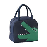 Geanta Frigorifica, Cu Desene Animat, Portabila Pentru Copii, De Pranz, Din Panza Oxford, 22X14X19 Cm, Model Dinozaur, Albastru - vivimall.ro