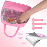 Geantă Frigorifică, Vivimall, cu Desene Animate 3D, Portabilă pentru Copii, de Prânz, din Pânză Oxford, 23x13x19 cm, Model Iepuras, Roz - vivimall.ro