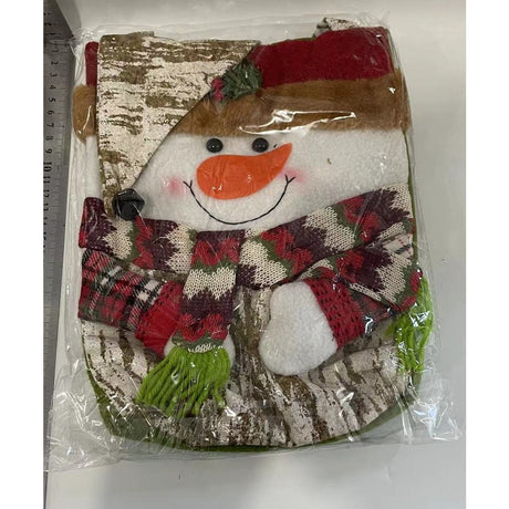 Geanta pentru Cadouri de Craciun, Vivimall, Model Om de Zapada, Decoratiune Sarbatori, 46x23x2 cm, Multicolor - vivimall.ro