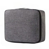 Geanta pentru Depozitare Acte si Documente, Vivimall, 1 Compartiment mare cu Curele Interioare, Impermeabila, 37 x 10.5 x 27 cm, Gri - vivimall.ro