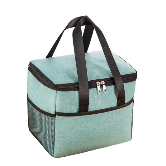 Geanta Termica Vivimall pentru Pranz, Compartimente Telefon si Tacamuri, Multifunctionala, Impermeabila, 24x18x21 cm, Verde - vivimall.ro