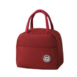 Geanta Termica pentru Pranz Vivimall, Multifunctionala, Compartimentata, Impermeabila, cu Manere, Buzunar Exterior, 22x14x19 cm, Rosu - vivimall.ro