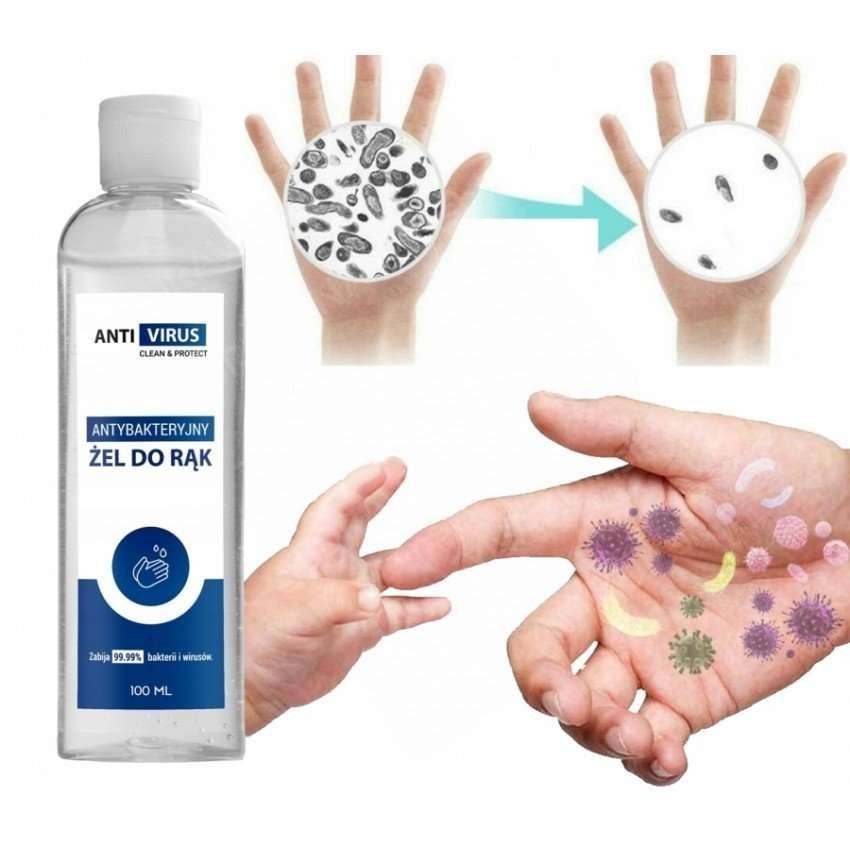 Antibakteriális kézfertőtlenítő gél vírusölő hatású, 80% etanol, 100 ml 