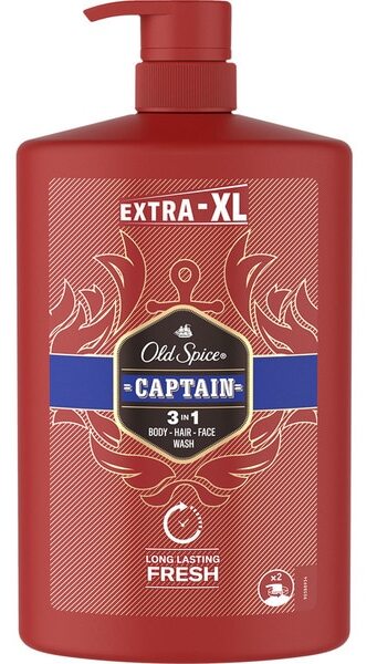Gel de Duș Old Spice Captain 3 în 1 1000 ml - Curățare și Revitalizare