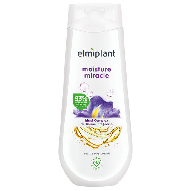 Gel de Dus Crema, Elmiplant, Iris si Uleiuri Pretioase, 400 ml - vivimall.ro