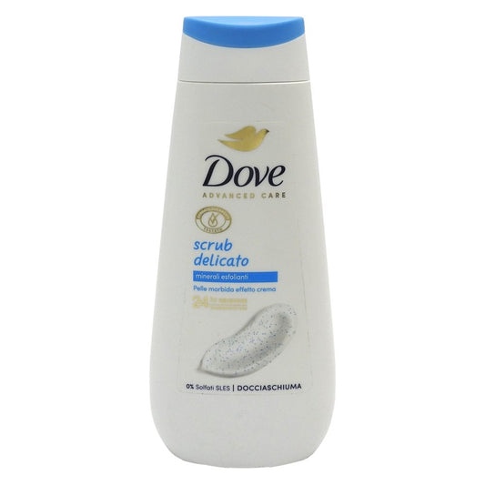 Dove Advance Care tusfürdő, 225 ml, gyengéd hámlasztó