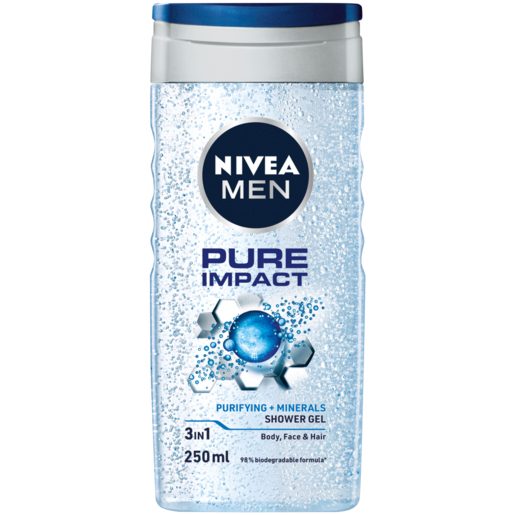 Tusfürdő, Nivea, 250 ml, Men Pure Impact