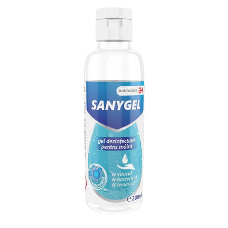 Gel Dezinfectant Pentru Maini Pe Baza De Etanol Denaturat, Sanygel, 200 Ml