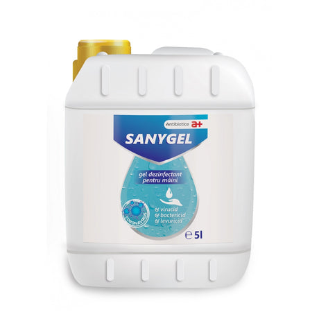 Denaturált etanol alapú kézfertőtlenítő gél, Sanygel, 5000 ml 
