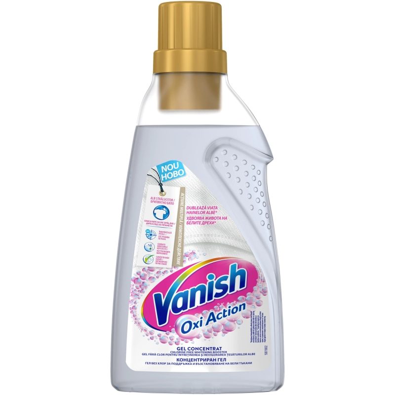 Vanish folyékony folttisztító, Oxi Action White, 750 ml