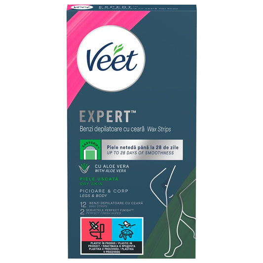 Veet Easy Szőrtelenítő gyanta testre, 12 db, Minden bőrtípusra