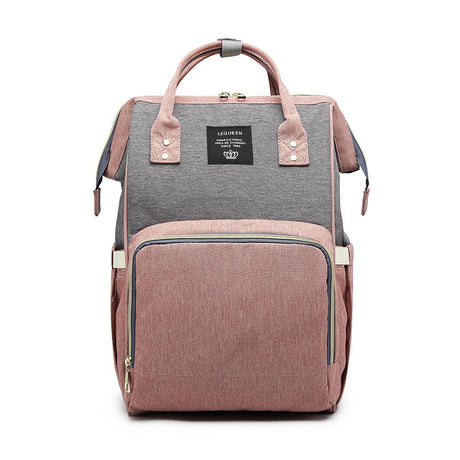 Hátizsák anyukáknak szürke-rózsaszín | MommyBag 4