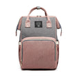 Rucsac Multifunctional pentru Mamici, Vivimall, din Panza Oxford, Compartimentare Multipla, Impermeabil, 43 x 18 x 26 cm, Roz/Gri - vivimall.ro