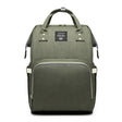 Rucsac Multifunctional pentru Mamici, Vivimall, din Panza Oxford, Compartimentare Multipla, Impermeabil, 43 x 18 x 26 cm, Verde Army - vivimall.ro