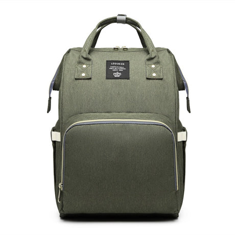 Rucsac Multifunctional pentru Mamici, Vivimall, din Panza Oxford, Compartimentare Multipla, Impermeabil, 43 x 18 x 26 cm, Verde Army - vivimall.ro