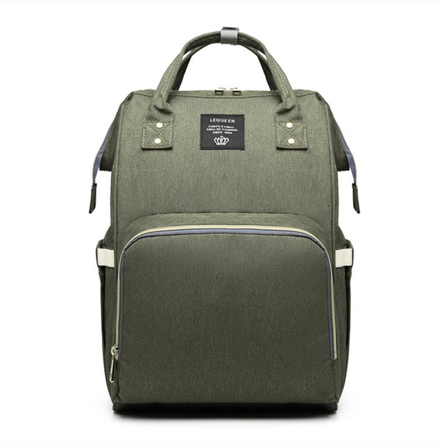 Rucsac Multifunctional pentru Mamici, Vivimall, din Panza Oxford, Compartimentare Multipla, Impermeabil, 43 x 18 x 26 cm, Verde Army - vivimall.ro
