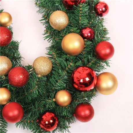Ghirlanda decorativa Craciun cu Globuri colorate, Vivimall, 2,70 m, Verde - vivimall.ro
