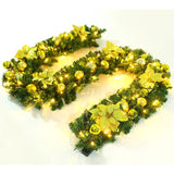 Ghirlanda decorativa Craciun, Vivimall, 2,70 m, Globuri si funde aurii - vivimall.ro