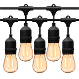Ghirlandă Vivimall 10 LED-uri Bulb aprinsă pe pergolă exterioară, lumină caldă relaxantă