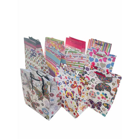 Set 12 Pungi de Cadou, Vivimall, Diverse Modele, 18x23x10 cm - vivimall.ro