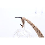 Lampa veghe Vivimall, semi-luna cu glob din sticla, led, 28x15 cm, alb cald - vivimall.ro