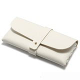 Husa Ochelari, Vivimall, din Piele Ecologica, 17 x 8.5 cm, Alb - vivimall.ro