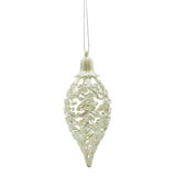 Glob de Craciun, Perlat, in forma de Con de brad, 6 cm x 15 cm, Plastic, Vivimall - vivimall.ro