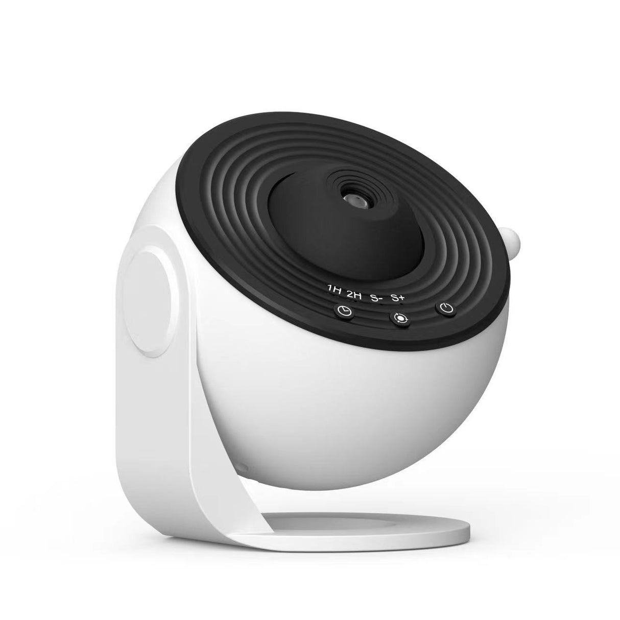 Lampa Tip Proiector Galaxie, Vivimall, pentru Dormitor, Tematica Cer Instelat, Model Glob, HD, Rotire 360 de Grade, 20 de Imagini, Incarcare USB, 10 W, 15x15 cm, Alb Negru - vivimall.ro