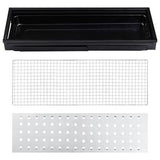 Gratar Portabil, Confectionat Din Metal, Pentru Picnic, Gradina, Terasa, Camping, Dimensiuni Reduse, 60X22X23 Cm, Negru - vivimall.ro