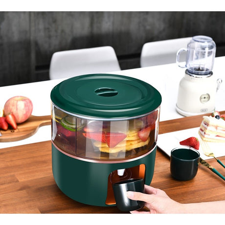 Dozator de apa Vivimall, 3 compartimente rotative, capacitate mare de 6l, verde - vivimall.ro
