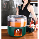 Dozator de apa Vivimall, 3 compartimente rotative, capacitate mare de 6l, verde - vivimall.ro