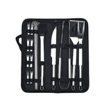 Set 18 Ustensile pentru Gratar, Vivimall, din Otel Inoxidabil, Geanta Oxford, Argintiu - vivimall.ro