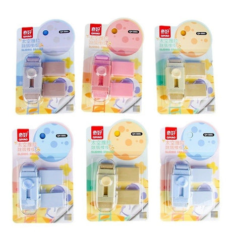 Radiera, Vivimall, cu 2 Rezerve, Reglare Pull-Push, din Cauciuc, Crem - vivimall.ro