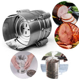 Presa din inox Vivimall, pentru preparat sunca presata, cu capac, dimensiune reglabila in 3 trepte, 15 x 15 x 18 cm, argintiu - vivimall.ro