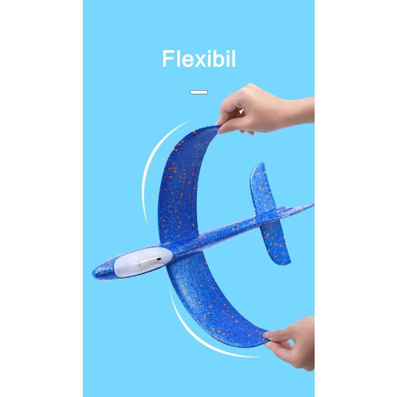 Avion Planor Din Polistiren In Punga, Lungime 47 Cm - vivimall.ro