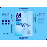 Top hârtie Mutual Trust A4 500 coli, vedere laterală cu grosimea topului alb