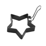 Set 4 forme pentru ou Vivimall, din otel, strat antiaderent, diametru 7.5 cm, cu maner din ABS, negru - vivimall.ro