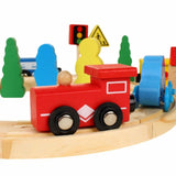 Figurine și accesorii urbane din setul Flippy: copaci, semne de circulație și personaje