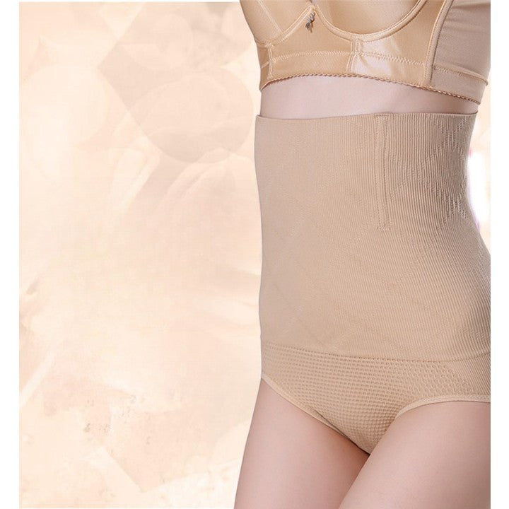 Lenjerie Modelatoare Postpartum, Vivimall, cu Talie Inalta, Control al Burții, Compresie Mare, Insertii din Silicon pentru Sustinere, Nude, M/L - vivimall.ro