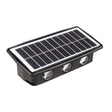 Lampa solara LED bidirectionala dreptunghiulara pentru perete Vivimall, 20.5x10 cm, 6 LED-uri, 5.5V, ABS, 500mAh, rezistent la apa IP65, alb cald - vivimall.ro