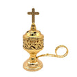 Home Indoor Mini Incense Burner, New Style from Cross-Border Platforms, Middle Eastern Charcoal Incense Burner, Arabian Incense Burner - Gold (Non-Electric) - vivimall.ro