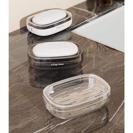 Savoniera, Vivimall, Pentru Blat, PET, Scurgere Optima, din Plastic, 13 x 9 x 4 cm, Gri - vivimall.ro