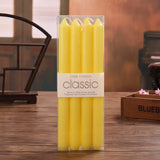Set 4 Lumanari, Vivimall, pentru Suport de Masa, Fara Miros si Fum, din Parafina, 2.2 x 25 cm, Galben - vivimall.ro