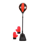 Jucarie Interactiva, Vivimall, Model Sfera de Box de Picior, Manusi Incluse, Inaltime Reglabila, +3 Ani, 120 x 25 x 52.5 cm, Rosu/ Negru - vivimall.ro