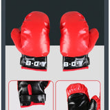 Jucarie Interactiva, Vivimall, Model Sfera de Box de Picior, Manusi Incluse, Inaltime Reglabila, +3 Ani, 120 x 25 x 52.5 cm, Rosu/ Negru - vivimall.ro