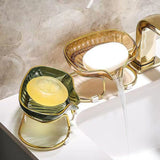 Savoniera Vivimall verde cu săpun solid, vedere de sus, drenaj eficient și design modern pentru baie
